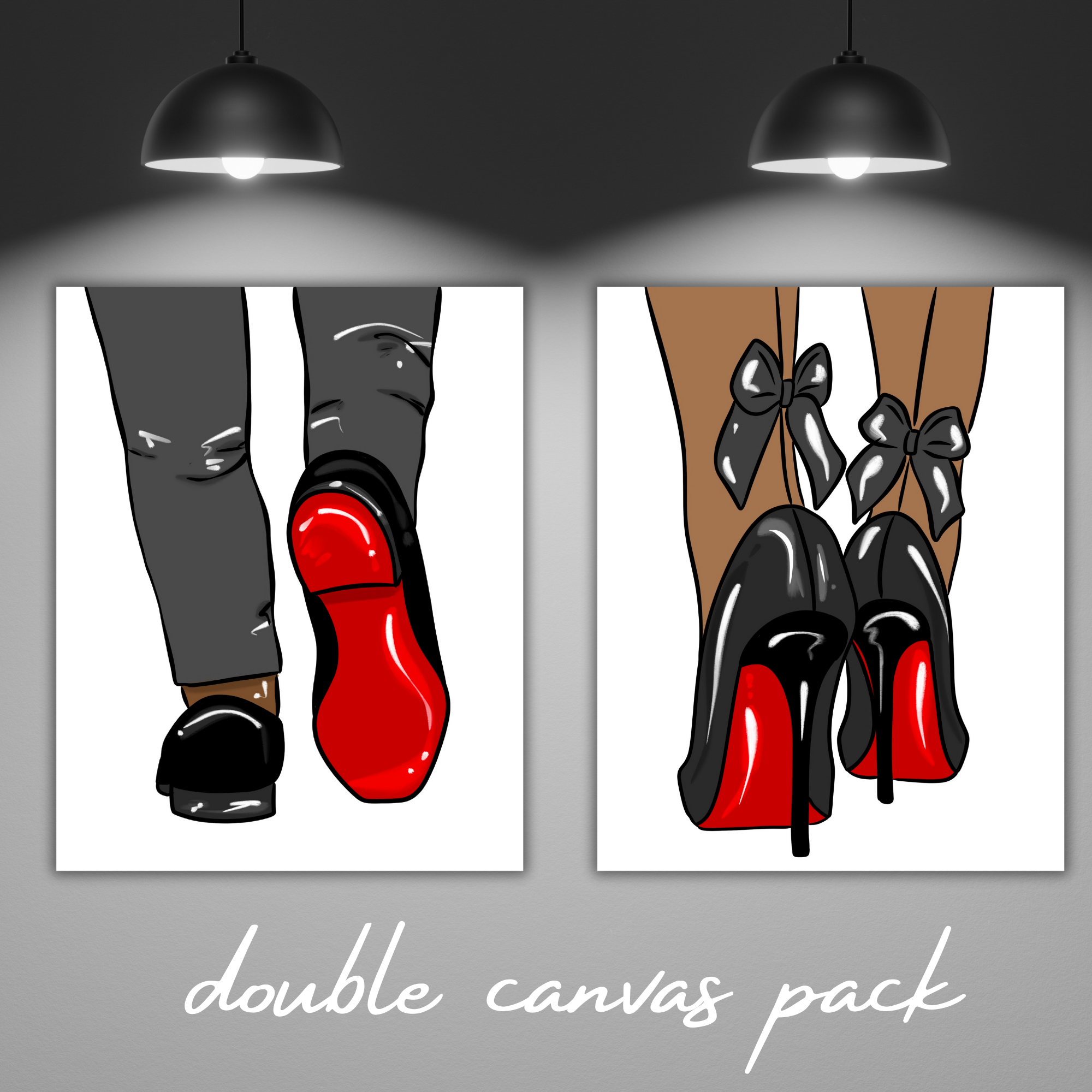 Couples Pack: Date Night Heels & Shoes DIY Paint Kits - Paint Parties