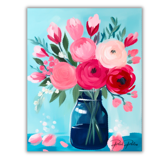 Pink Bundle Vase DIY Painting Kit