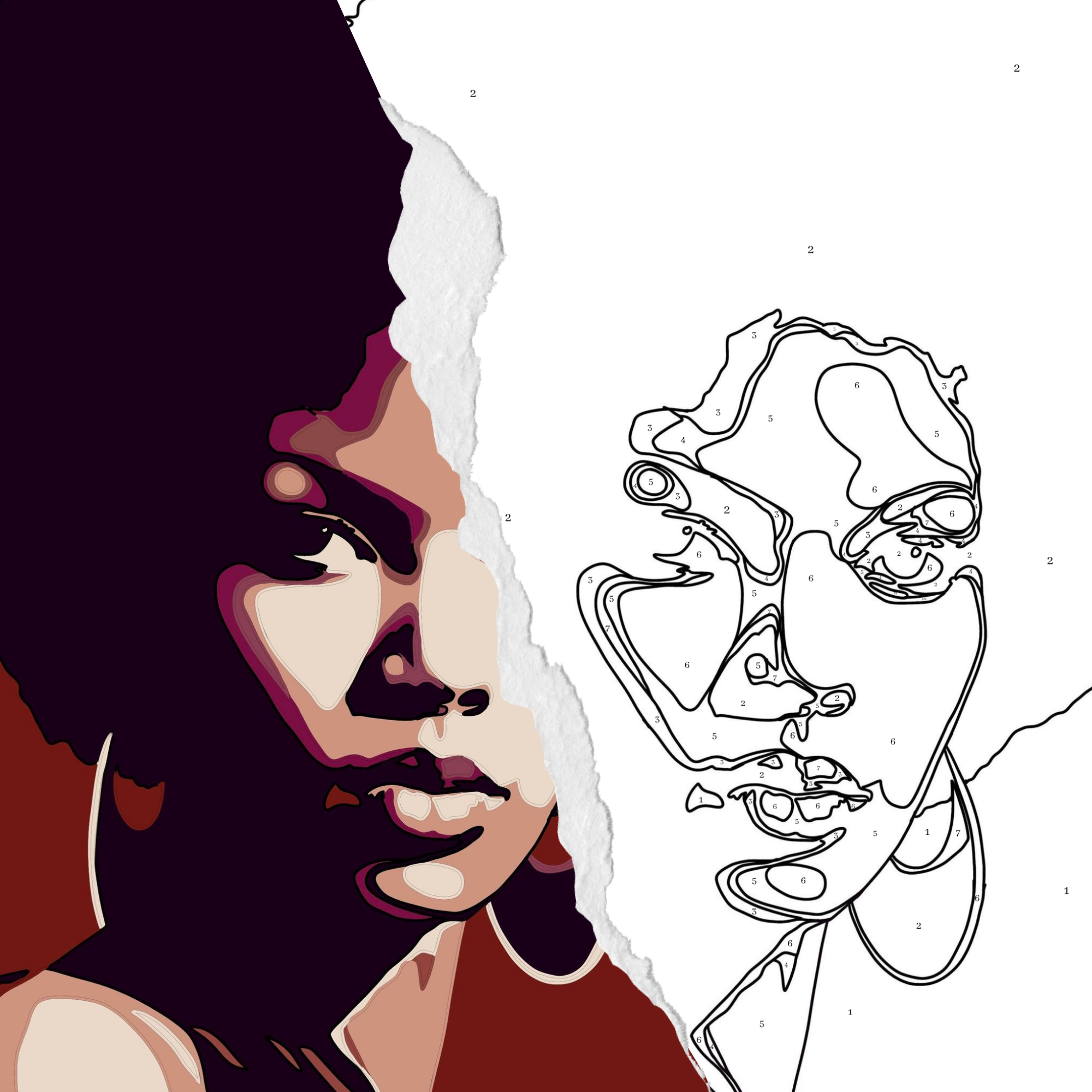 Afrocentric Aura - DIY Paint by Number Kit for Adults