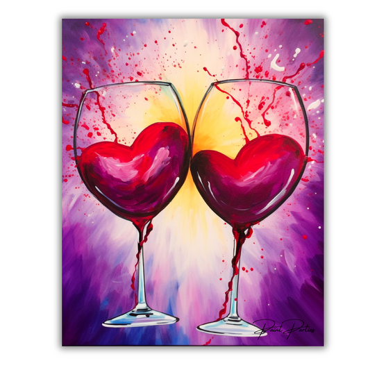 Glass Of Hearts DIY Painting Kit