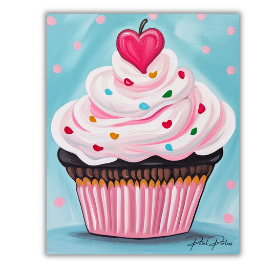 Heart Cupcake DIY Painting Kit