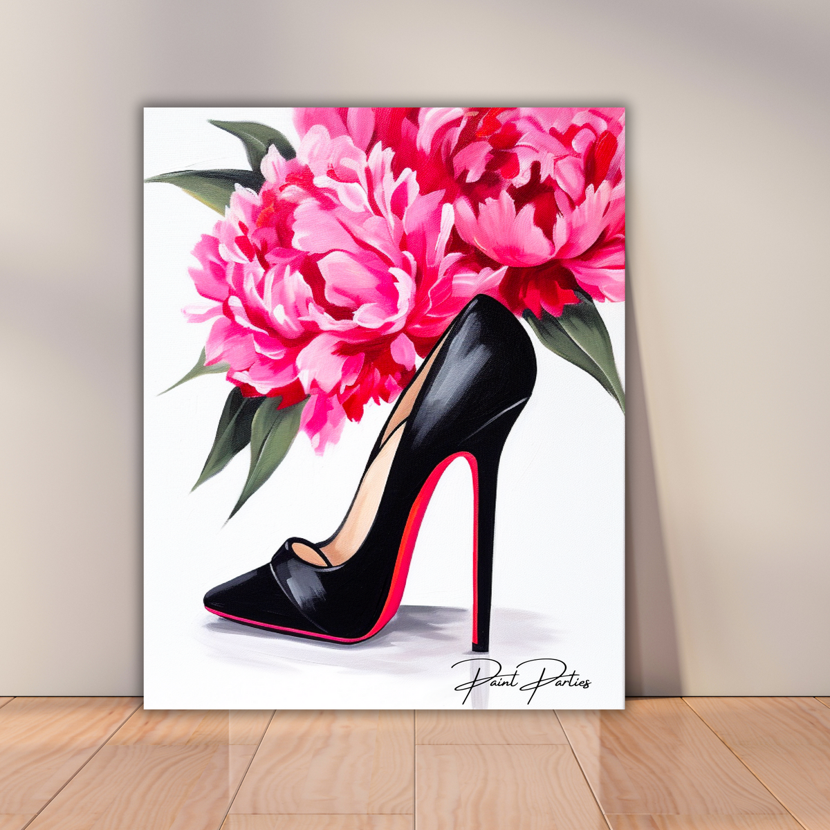 Pink Flower Pumps DIY Painting Kit