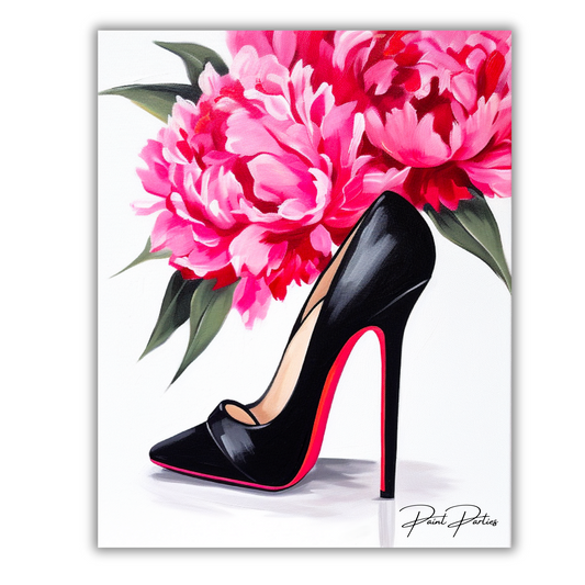 Pink Flower Pumps DIY Painting Kit