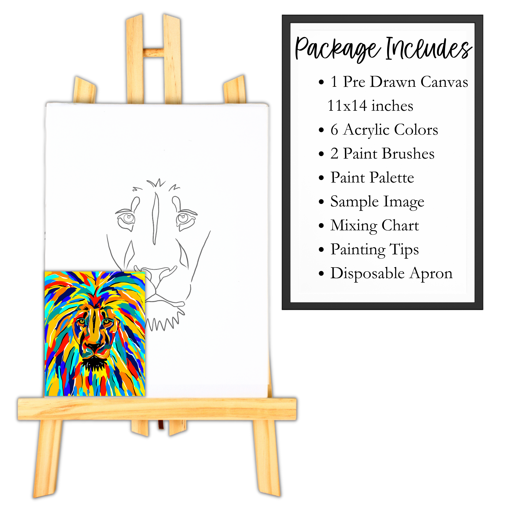 Lion Canvas Paint Kit